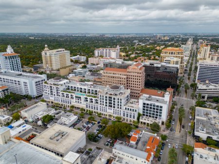Aerial photo Downtown Coral Gables Miami FL