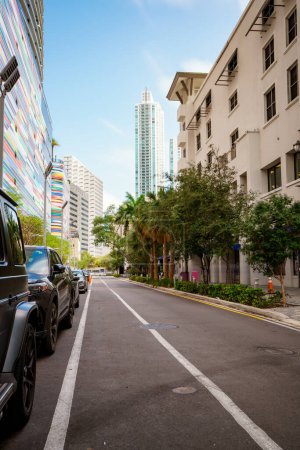 Foto de Cityscape view Brickell Miami FL USA - Imagen libre de derechos