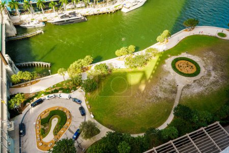 Foto de Aerial photo of the Miami Circle National Historic Landmark - Imagen libre de derechos