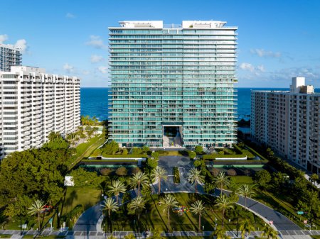 Photo for Bal Harbour, FL, USA - February 17, 2023: Aerial photo Oceana Bal Harbour - Royalty Free Image