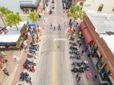 Photo for Daytona, FL, USA - March 10, 20223: Daytona Beach FL Bike Week Spring Break annual motorcycle gathering - Royalty Free Image