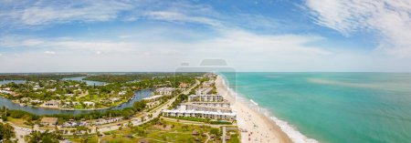 Foto de Panorama aéreo North Hutchinson Island Vero Beach FL - Imagen libre de derechos