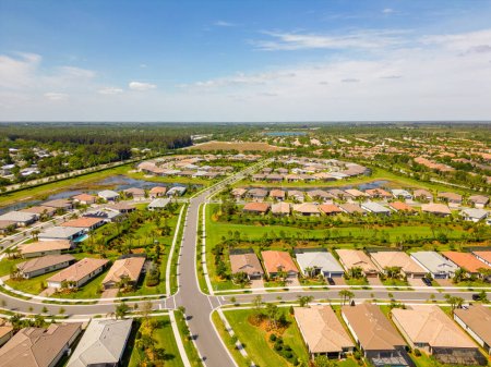Aerial photo neighborhoods in Vero Beach Florida USA