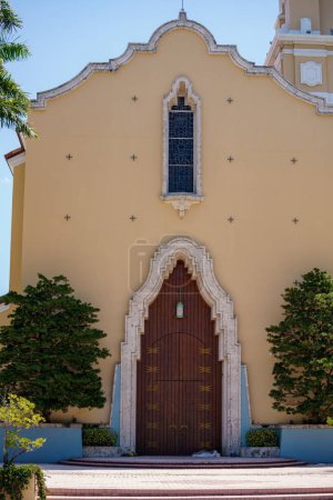 Photo for Little Haiti Miami, FL, USA - April 18, 2023: St Marys Cathedral Church and School in Little Haiti Miami - Royalty Free Image