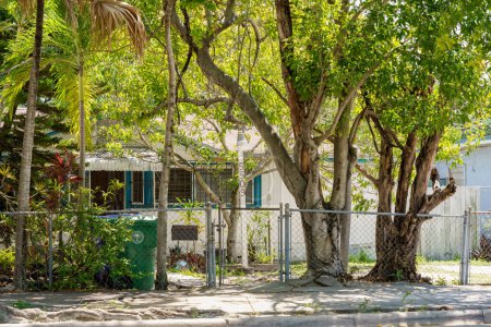 Photo for Little Haiti Miami, FL, USA - April 18, 2023: Photo of a house in Little Haiti Miami - Royalty Free Image