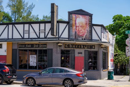 Photo for Little Haiti Miami, FL, USA - April 18, 2023: Photo of Churchills Pub in Little Haiti - Royalty Free Image