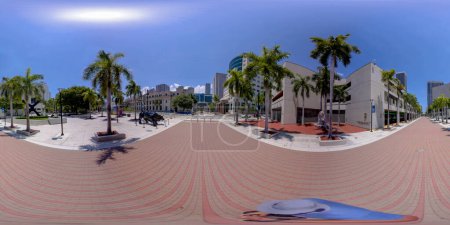 Photo for Brickell, FL, USA - April 23, 2023: 360 equirectangular photo Miami Dade Community College Campus Wolfson - Royalty Free Image