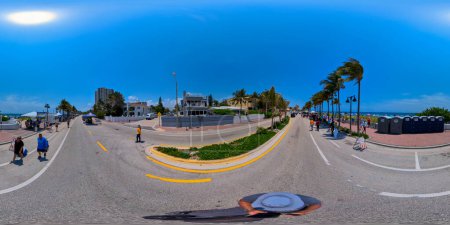 Foto de Fort Lauderdale, FL, EE.UU. - 29 de abril de 2023: 360 vr foto Fort Lauderdale Air and Sea Show spherical equirectangular image - Imagen libre de derechos