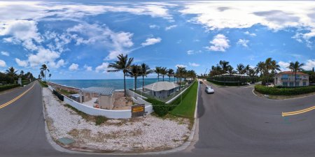 Photo for Palm Beach, FL, USA - May 11, 2023: 360 VR equirectangular photo of homes of the rich and famous Palm Beach FL - Royalty Free Image