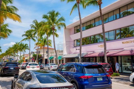 Photo for Palm Beach, FL, USA - May 11, 2023: Upsacale shops at The Worth Avenue Building Palm Beach - Royalty Free Image