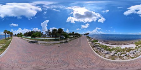 Téléchargez les photos : 360 photo sphérique Key Biscayne Miami Floride - en image libre de droit