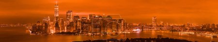 Téléchargez les photos : Brume orange et fumée à New York 2023 - en image libre de droit