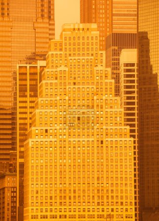 Photo for Buildings in NYC covered in orange zmog from Canadian fires 2023 - Royalty Free Image
