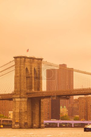 Photo for 2023 photo of New York orange fog from Canadian fires - Royalty Free Image