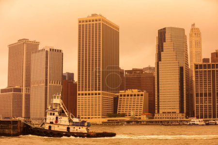 Photo for 2023 photo of New York orange fog from Canadian fires - Royalty Free Image