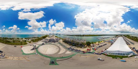 Photo for Aerial drone 360 SoFlo Boat Show 2023 - Royalty Free Image