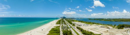 Téléchargez les photos : Photo De Drone Miami Beach Haulover Park Océan Atlantique - en image libre de droit