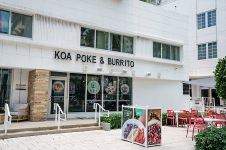 Photo for Miami Beach, FL, USA - June 29, 2023: Photo of KOA Poke and Burrito Miami Beach - Royalty Free Image