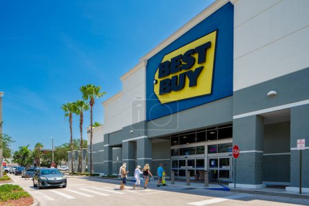 Photo for Stuart, FL, USA - July 1, 2023: Best Buy electronics retail store at Pineapple Commons RK Center Stuart Florida - Royalty Free Image