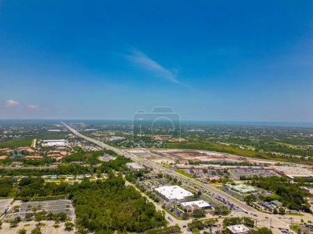 Photo for Aerial photo land development in Jensen Beach Florida Federal Highway - Royalty Free Image