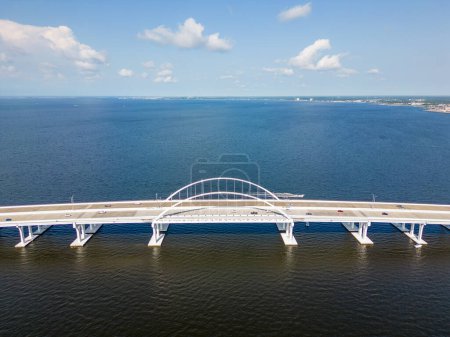 Photo for Aerial photo Pensacola Bay Bridge circa 2023 - Royalty Free Image