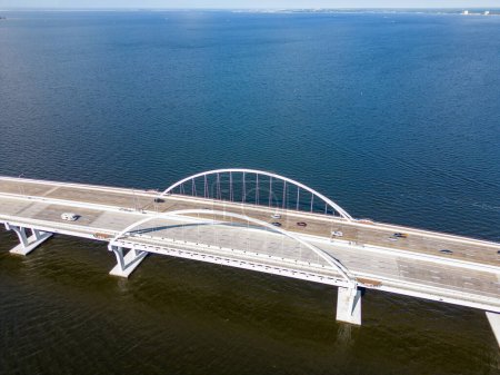 Photo for Aerial photo Pensacola Bay Bridge circa 2023 - Royalty Free Image