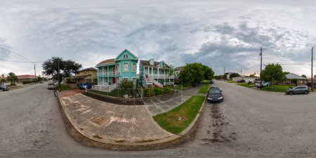 Photo for 360 equirectangular photo residential homes on Galveston Island Texas - Royalty Free Image