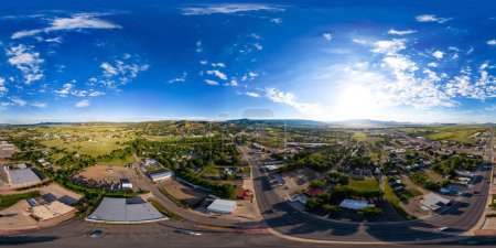 Photo for Aerial 360 equierctangular photo Raton New Mexico USA circa 2023 - Royalty Free Image