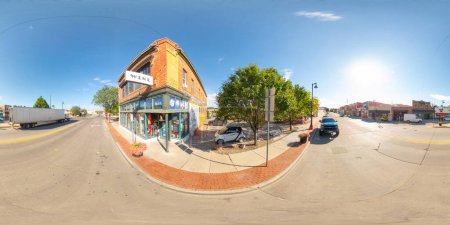 Photo for Trinidad, CO, USA - July 26, 2023: 360 photo of Tire Shop Wine and Spirits Liquor store - Royalty Free Image
