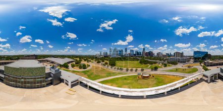 Foto de Austin, TX, Estados Unidos - 24 de julio de 2023: Aerial 360 photo El Centro Largo de las Artes Escénicas Austin Texas - Imagen libre de derechos