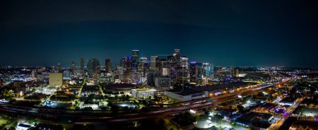 Téléchargez les photos : Panorama aérien Centre-ville Houston Texas USA - en image libre de droit