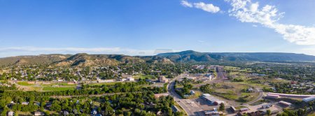 Téléchargez les photos : Photo panoramique aérienne Raton Nouveau-Mexique Vue du Parc d'État du Canyon Sugarite été 2023 - en image libre de droit