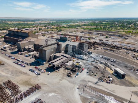 Téléchargez les photos : Photographie aérienne aciérie industrielle Pueblo Colorado - en image libre de droit