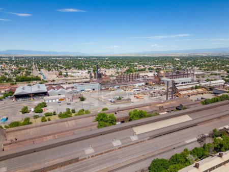 Téléchargez les photos : Production d'acier photo aérienne Pueblo Colorado USA - en image libre de droit