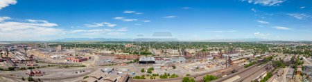 Photo for Aerial panorama photo steel mill production Pueblo Colorado - Royalty Free Image