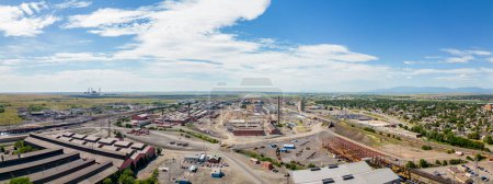 Téléchargez les photos : Panorama aérien photo aciérie production Pueblo Colorado - en image libre de droit