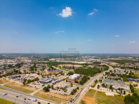 Photo for Aerial photo hotels in Denton Texas - Royalty Free Image