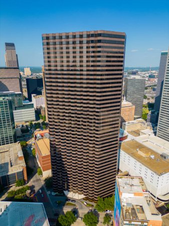 Foto de Dallas, TX, Estados Unidos - 28 de julio de 2023: Foto aérea Ross Tower Dallas Texas circa 2023 - Imagen libre de derechos