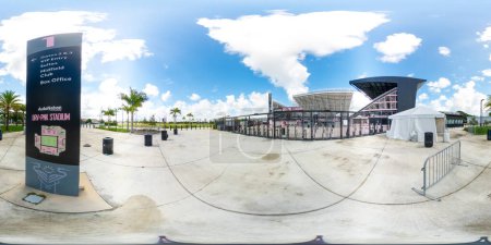 Photo for Fort Lauderdale, FL, USA - august 19, 2023: 360 equirectangular photo DRV PNK Stadium Fort Lauderdale Florida - Royalty Free Image