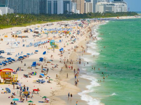 Foto de Miami Beach, FL, USA - 3 de septiembre de 2023: Turismo en Miami Beach 3 de septiembre 2023 - Imagen libre de derechos