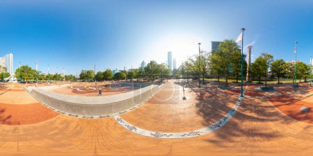 Photo for Centennial Olympic Park in Atlanta GA shot on a 360 panoramic camera - Royalty Free Image