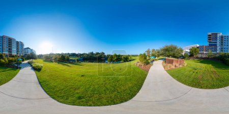 Téléchargez les photos : 360 photo belle matinée à Tallahassee Floride Cascades Park - en image libre de droit