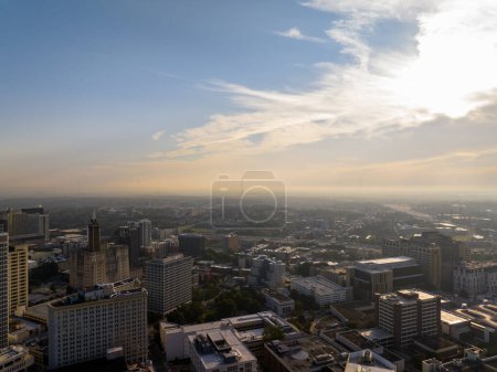 Photo for Light morning fog over Atlanta GA - Royalty Free Image