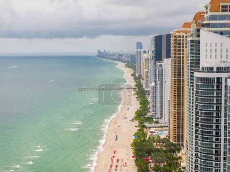 Photo for View down the beach Sunny Isles Miami FL September 2023 - Royalty Free Image