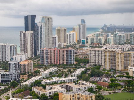 Photo for Drone aerial stock photo Sunny Isles Beach 2023 - Royalty Free Image