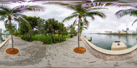 Foto de 360 fotos equirectangulares Museum Park Downtown Miami - Imagen libre de derechos