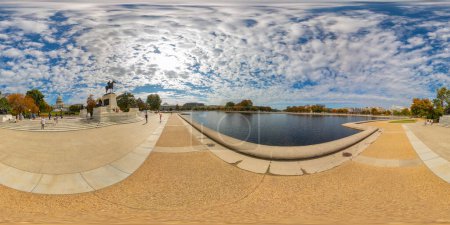 Foto de Washington DC, Estados Unidos - 28 de octubre de 2023: Ulysses S Grant Memorial Washington DC. 360 panorama VR equirectangular foto - Imagen libre de derechos
