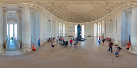 Foto de Washington DC, EE.UU. - 28 de octubre de 2023: Foto en stock Thomas Jefferson Memorial Washington DC. 360 panorama VR equirectangular foto - Imagen libre de derechos