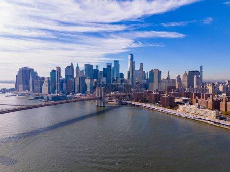 Photo for New manhattan skyline aerial view with skyscrapers - Royalty Free Image