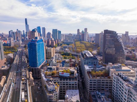 Téléchargez les photos : Vue aérienne de Manhattan skyline, New York. - en image libre de droit